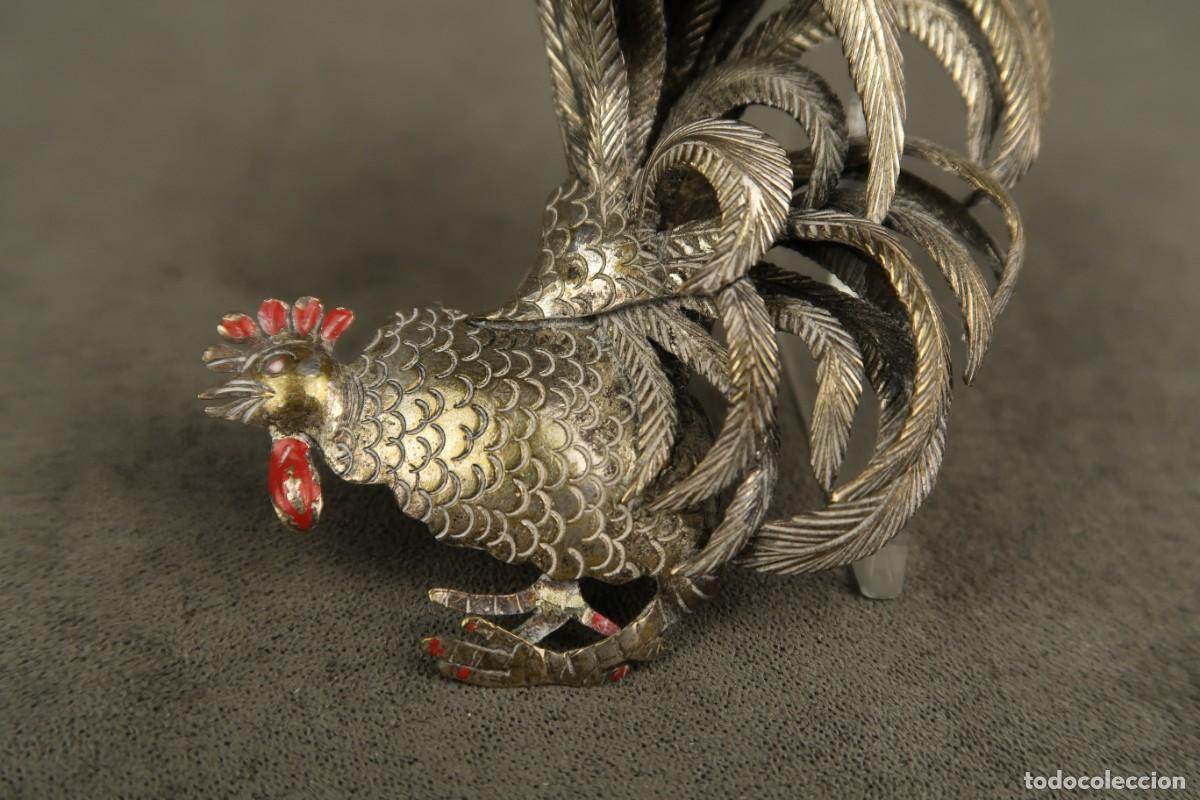 Joyeria: Antiguo Broche Gallo - Foto 4