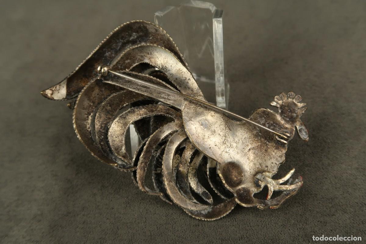 Joyeria: Antiguo Broche Gallo - Foto 8
