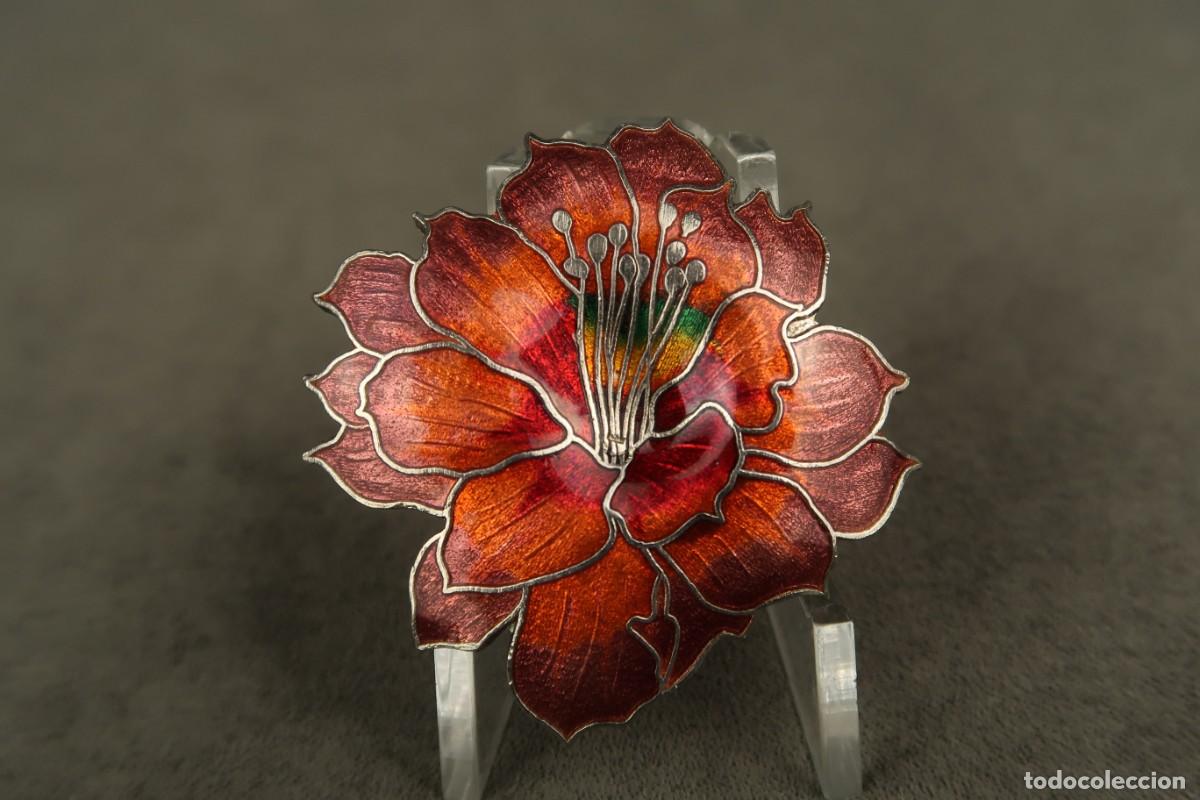 Joyeria: Antiguo Broche Esmaltado - Foto 1