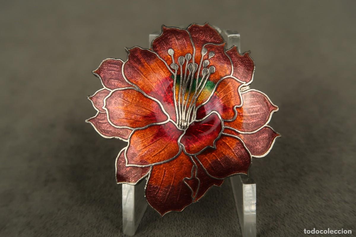 Joyeria: Antiguo Broche Esmaltado - Foto 3