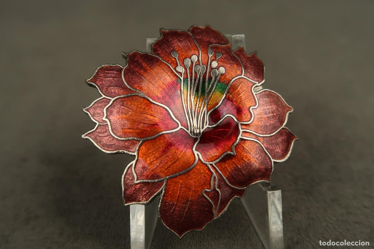 Joyeria: Antiguo Broche Esmaltado - Foto 4