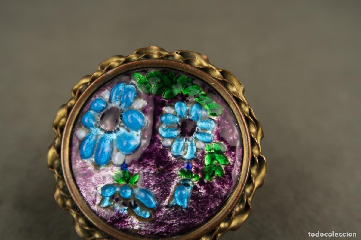 Joyeria: Antiguo Broche Frances Limoges Esmaltado - Foto 5