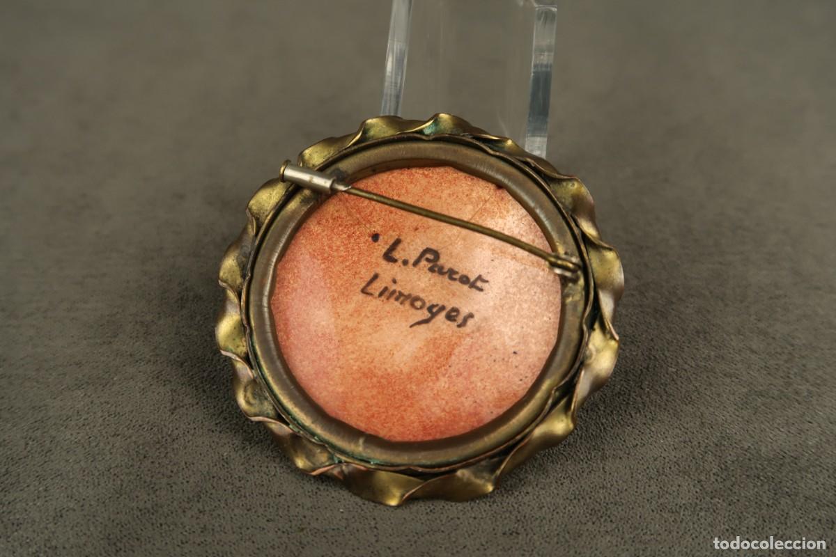 Joyeria: Antiguo Broche Frances Limoges Esmaltado - Foto 7