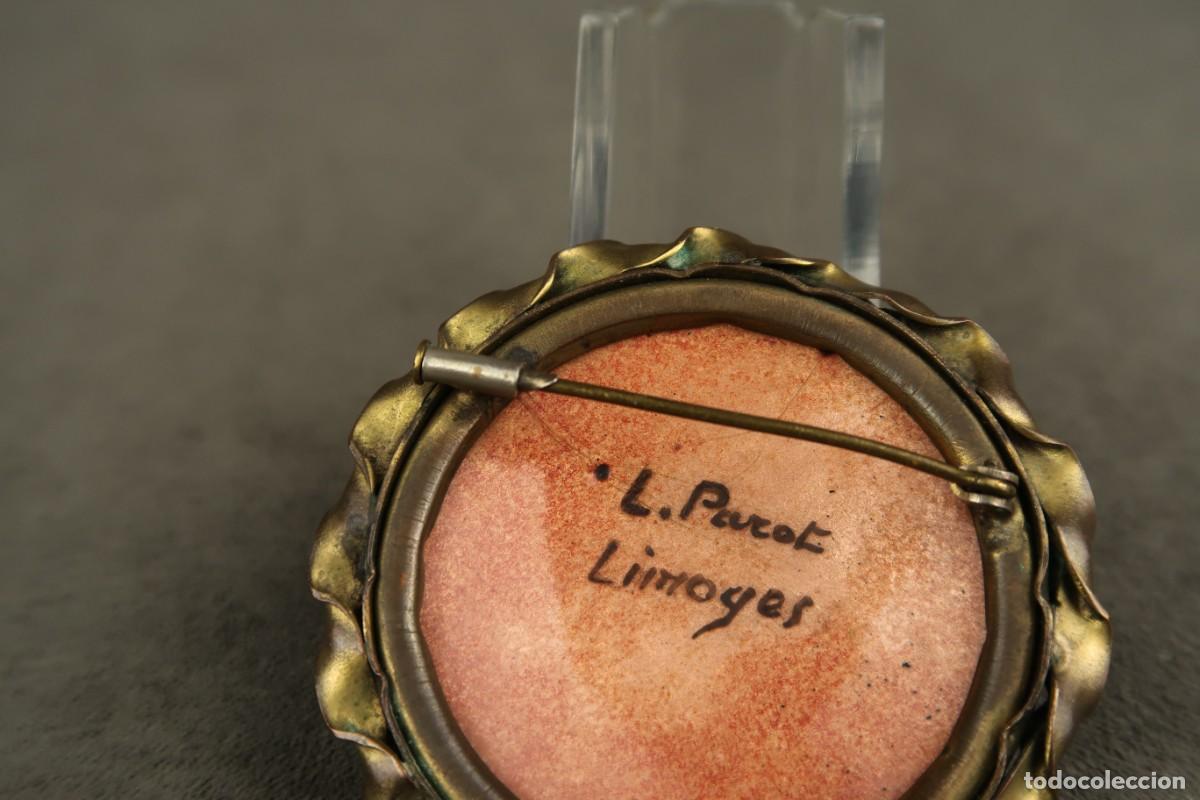 Joyeria: Antiguo Broche Frances Limoges Esmaltado - Foto 10