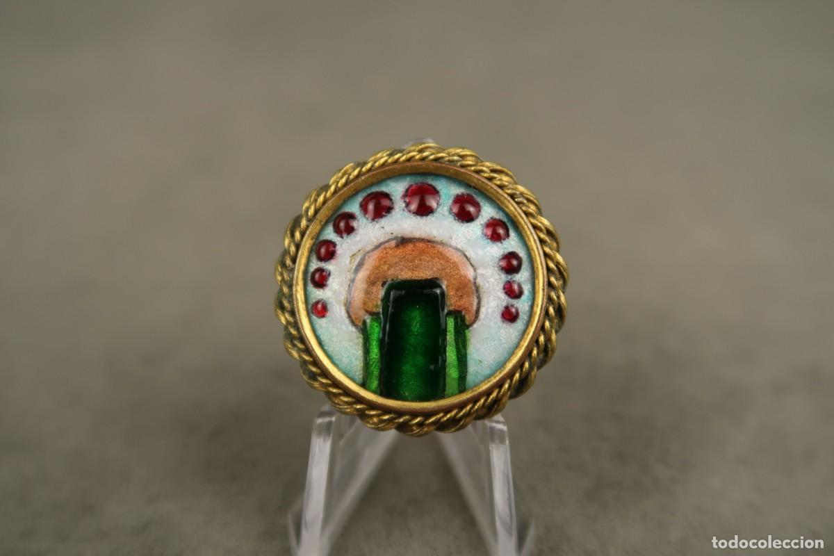 Joyeria: Antiguo Broche Frances Limoges Esmaltado - Foto 1