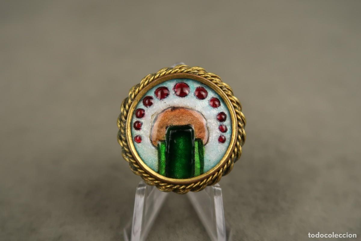 Joyeria: Antiguo Broche Frances Limoges Esmaltado - Foto 2