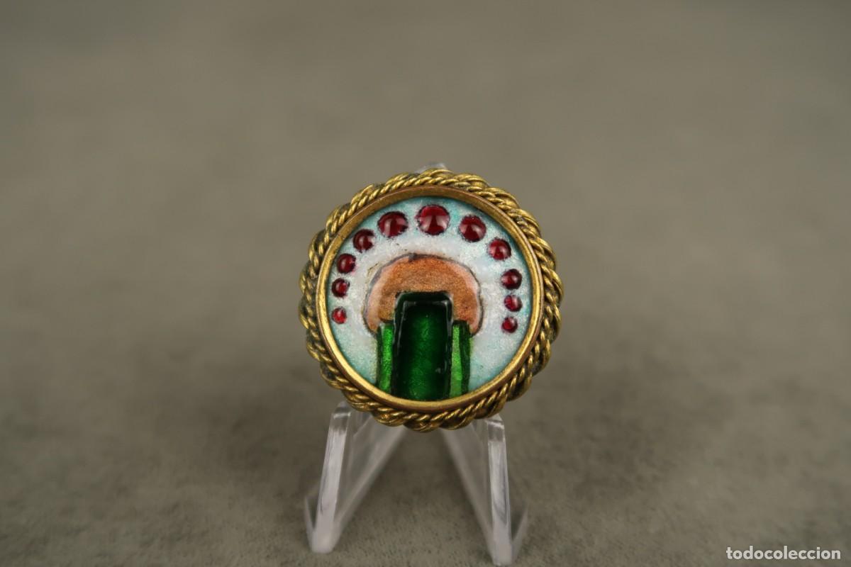 Joyeria: Antiguo Broche Frances Limoges Esmaltado - Foto 3