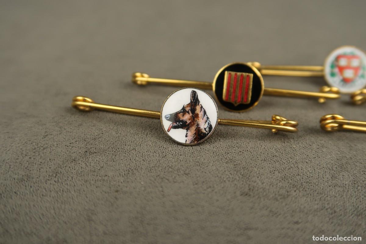 Joyeria: Antiguo Conjunto Broches Esmaltados - Foto 2