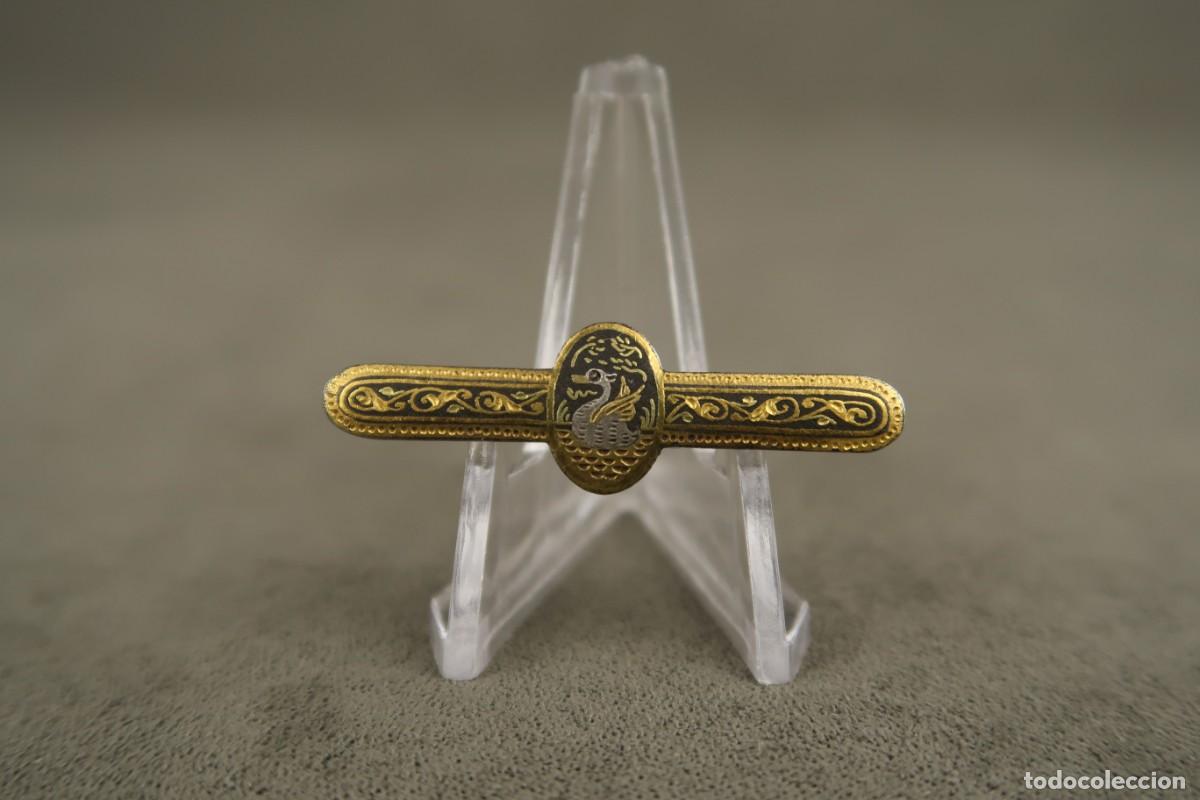 Joyeria: Antiguo Broche Damasquinado - Foto 1