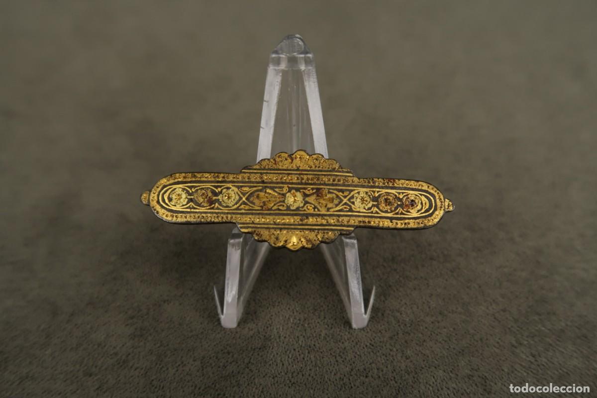 Joyeria: Antiguo Broche Damasquinado - Foto 1