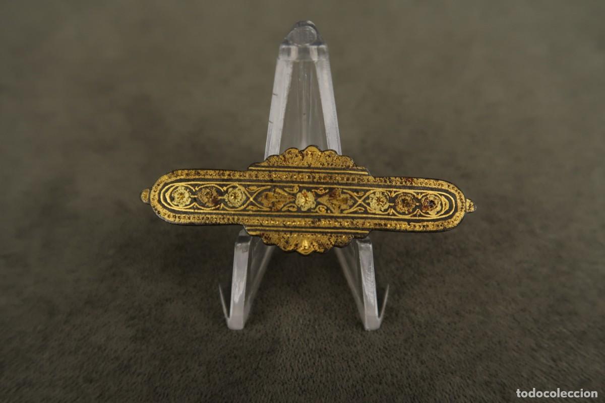 Joyeria: Antiguo Broche Damasquinado - Foto 2