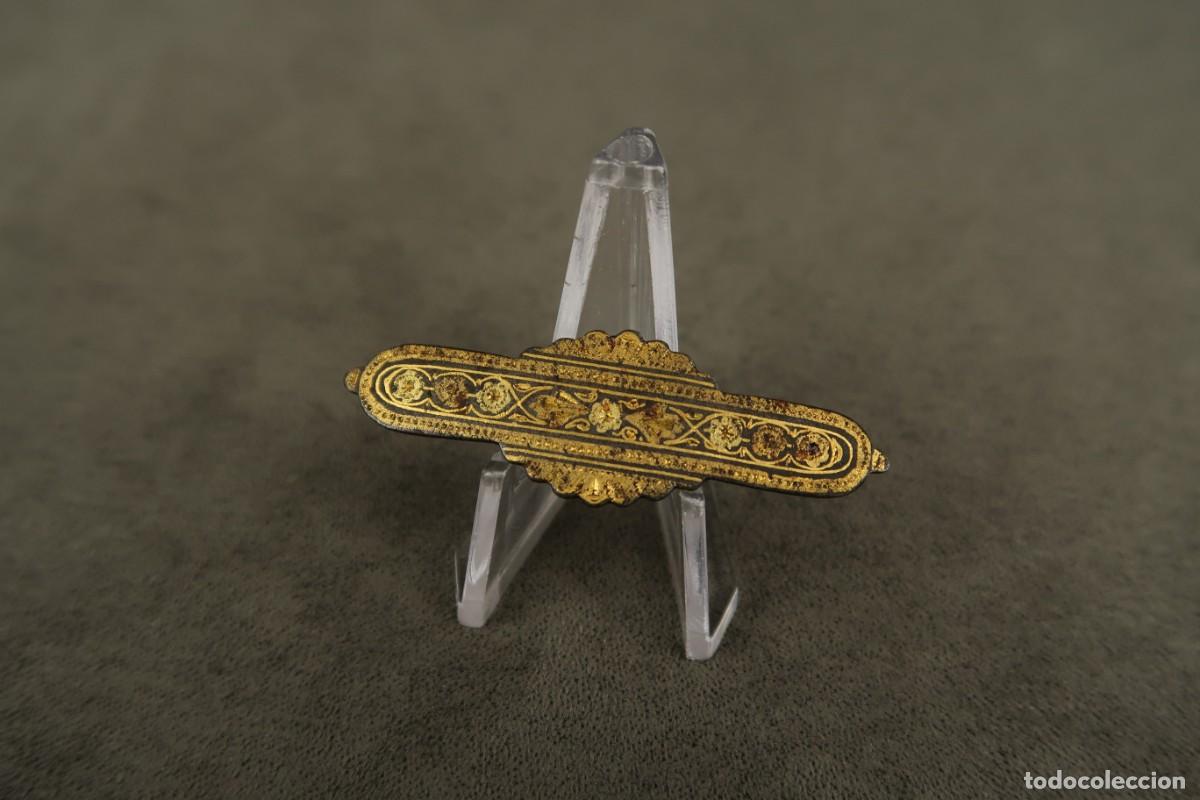 Joyeria: Antiguo Broche Damasquinado - Foto 3