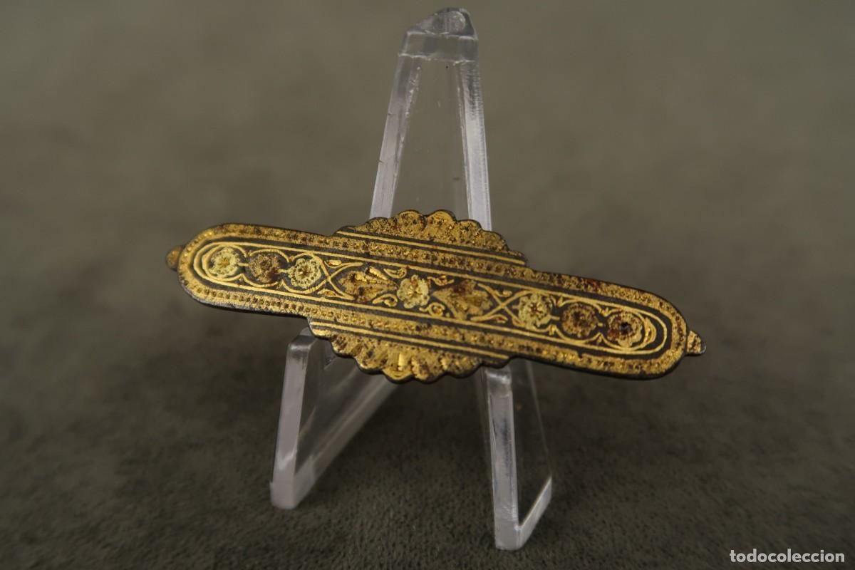 Joyeria: Antiguo Broche Damasquinado - Foto 4