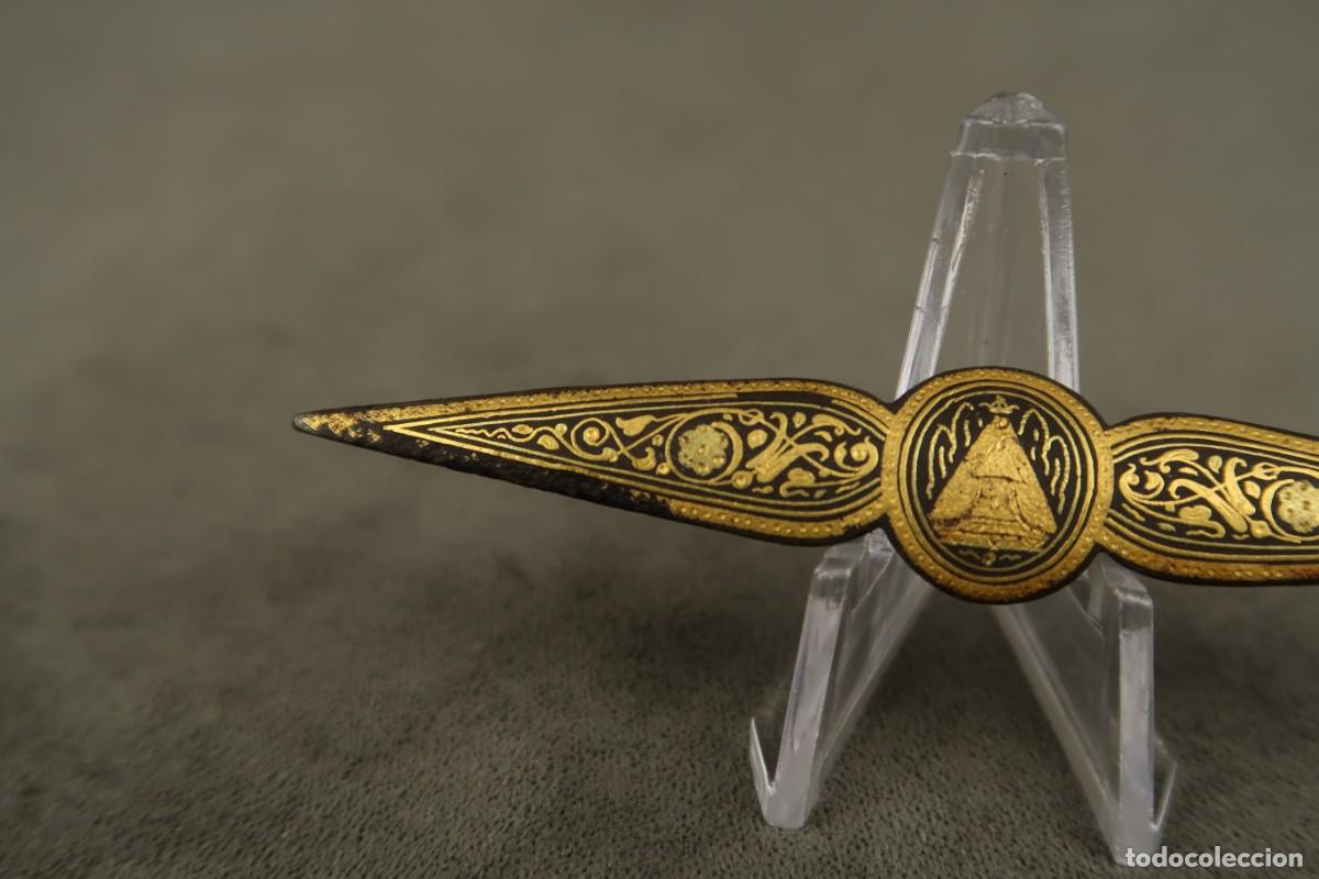 Joyeria: Antiguo Broche Damasquinado - Foto 3