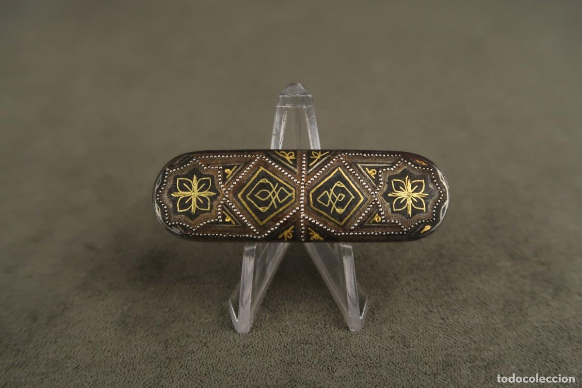 Joyeria: Antiguo Broche Damasquinado - Foto 2