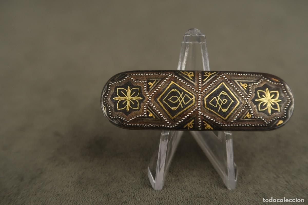 Joyeria: Antiguo Broche Damasquinado - Foto 3