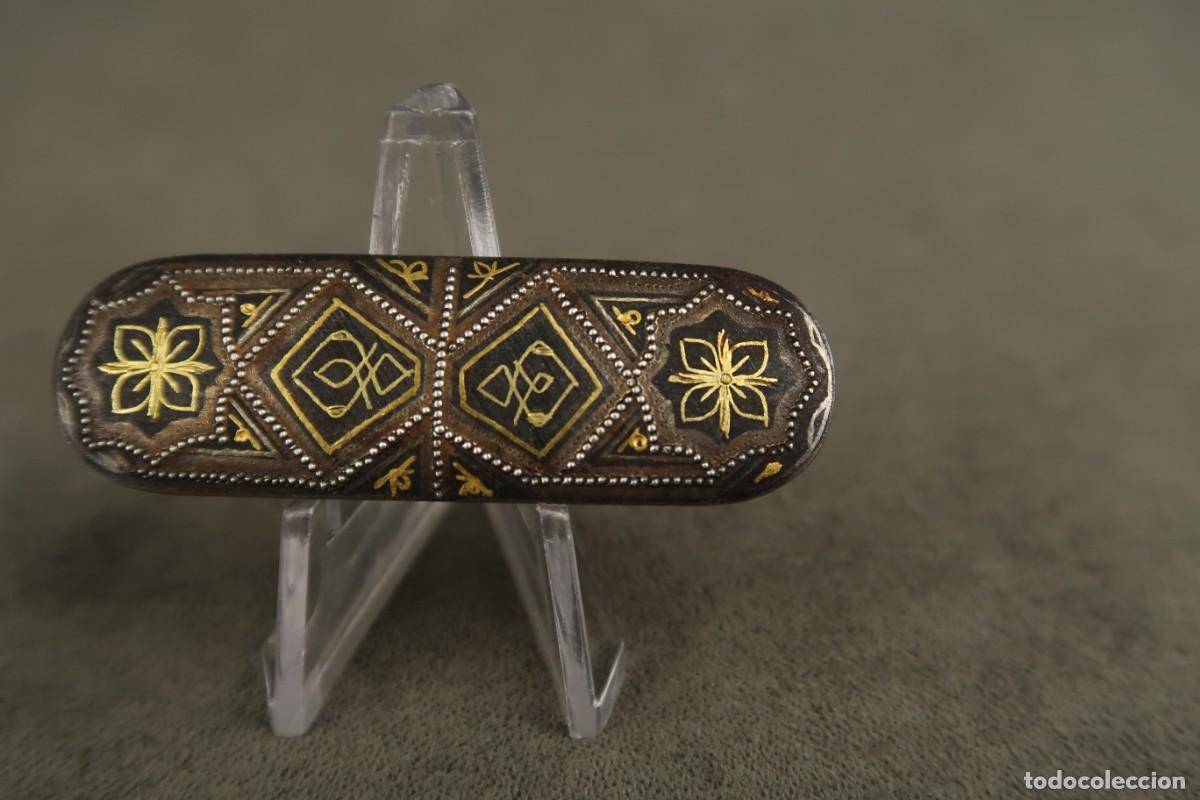 Joyeria: Antiguo Broche Damasquinado - Foto 4