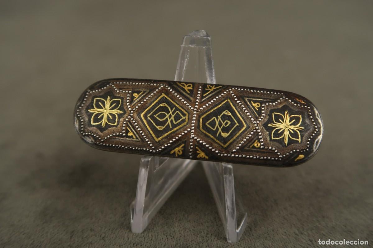 Joyeria: Antiguo Broche Damasquinado - Foto 5