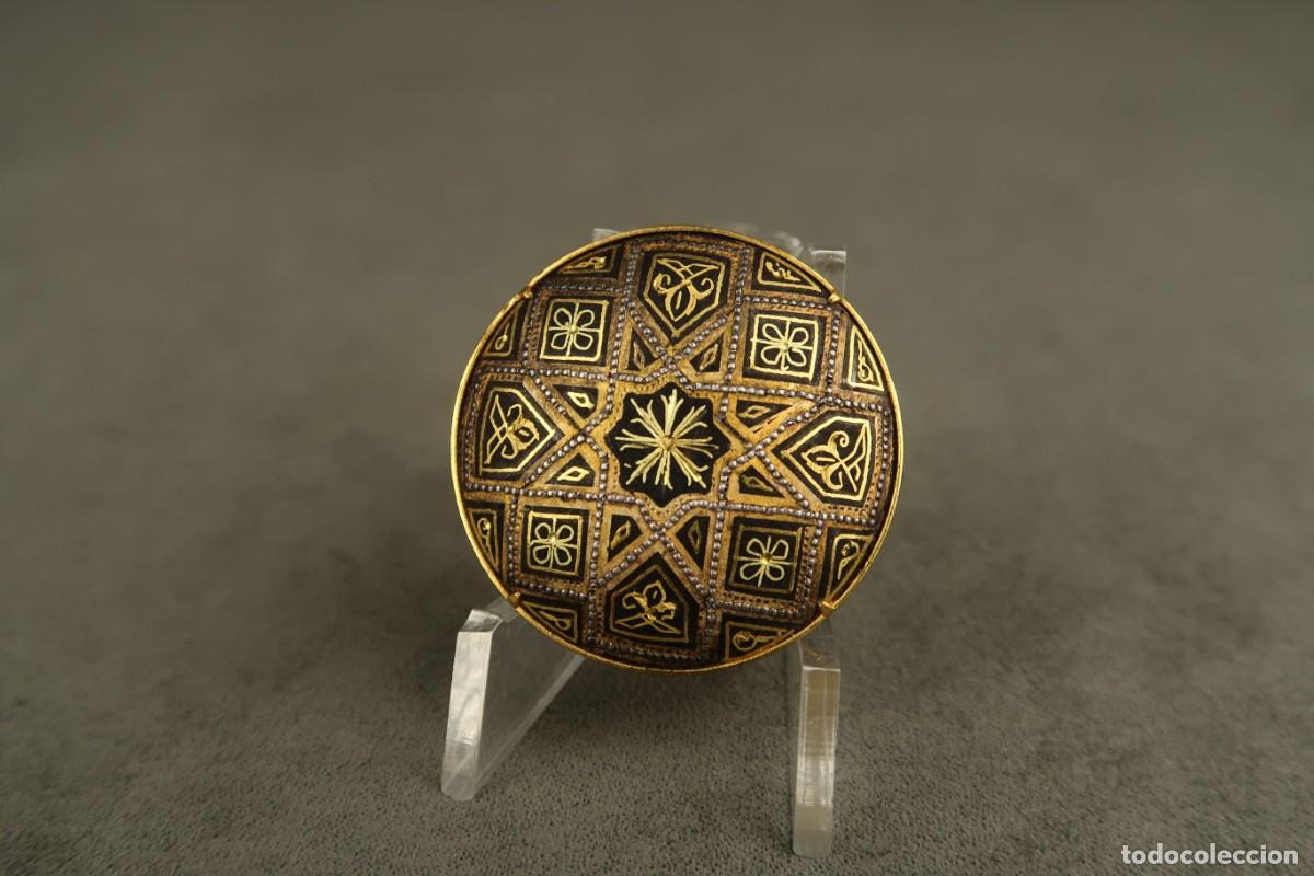 Joyeria: Antiguo Broche Damasquinado - Foto 1