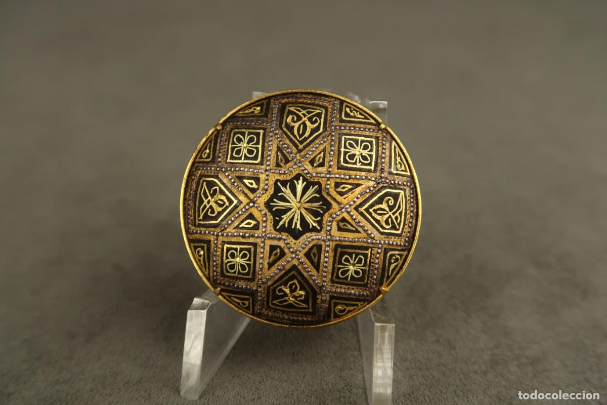 Joyeria: Antiguo Broche Damasquinado - Foto 2