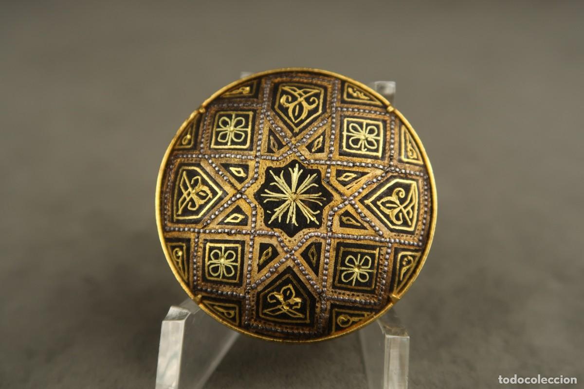Joyeria: Antiguo Broche Damasquinado - Foto 4