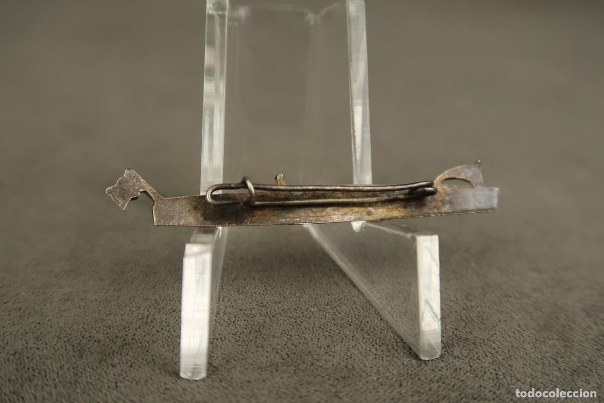 Joyeria: Antiguo Broche de Plata Pintado a Mano - Foto 6