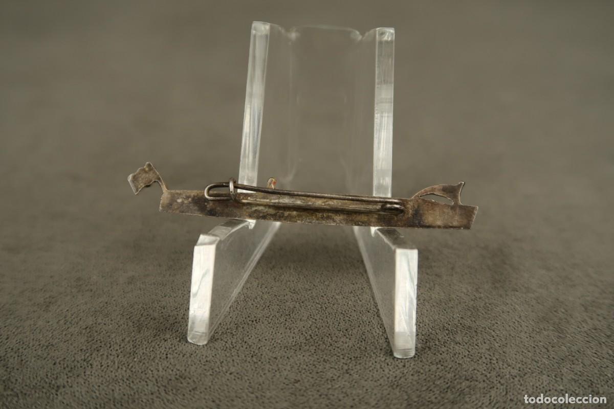 Joyeria: Antiguo Broche de Plata Pintado a Mano - Foto 5