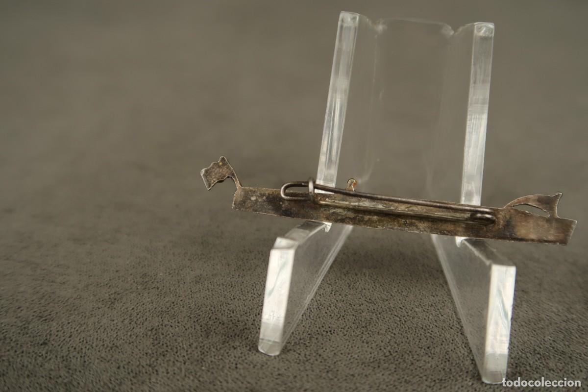 Joyeria: Antiguo Broche de Plata Pintado a Mano - Foto 6