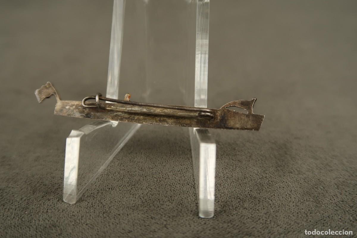 Joyeria: Antiguo Broche de Plata Pintado a Mano - Foto 7