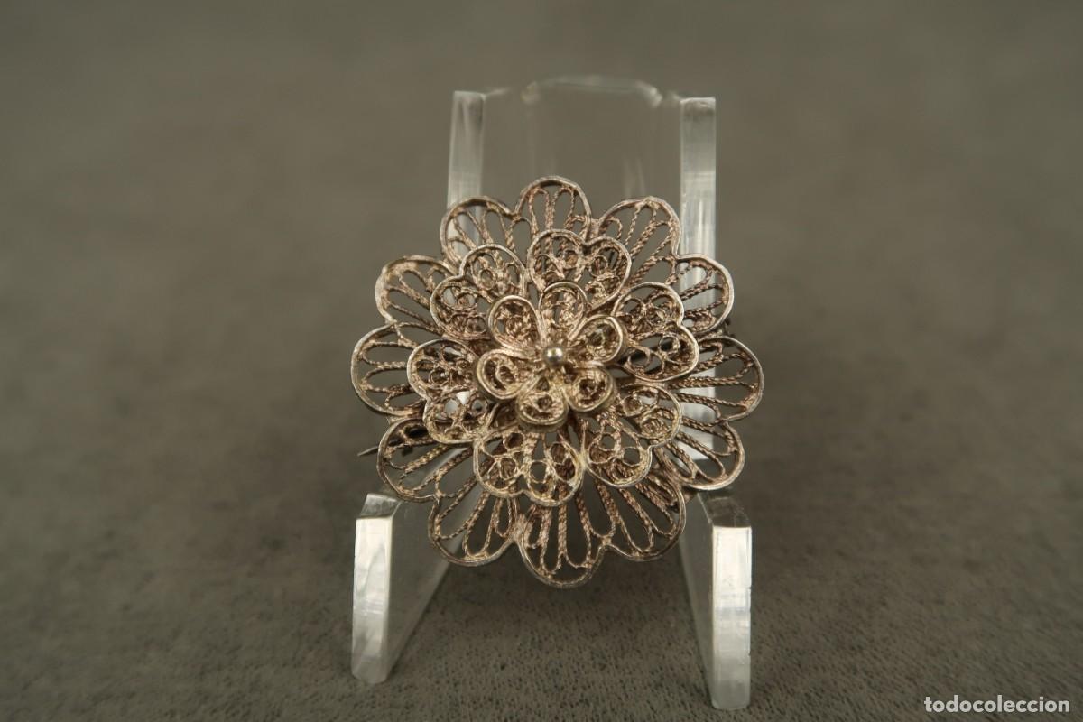 Joyeria: Antiguo Broche de Plata Filigrana - Foto 1