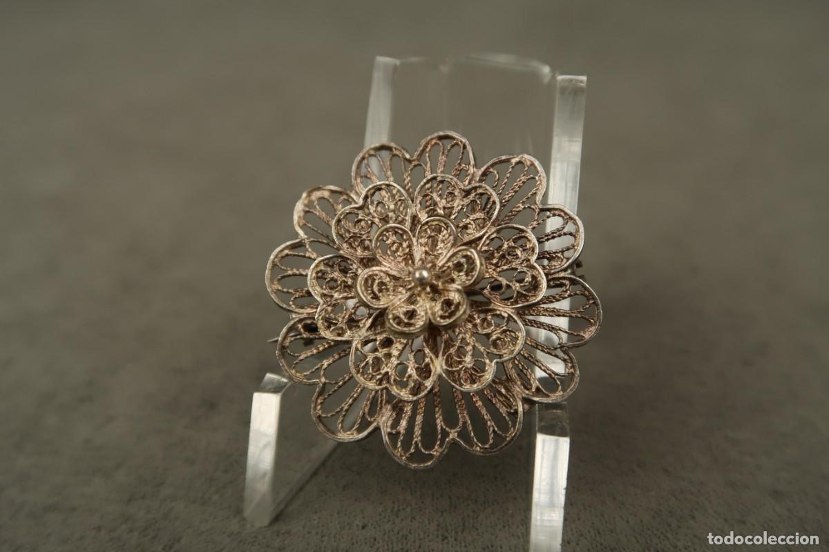 Joyeria: Antiguo Broche de Plata Filigrana - Foto 2