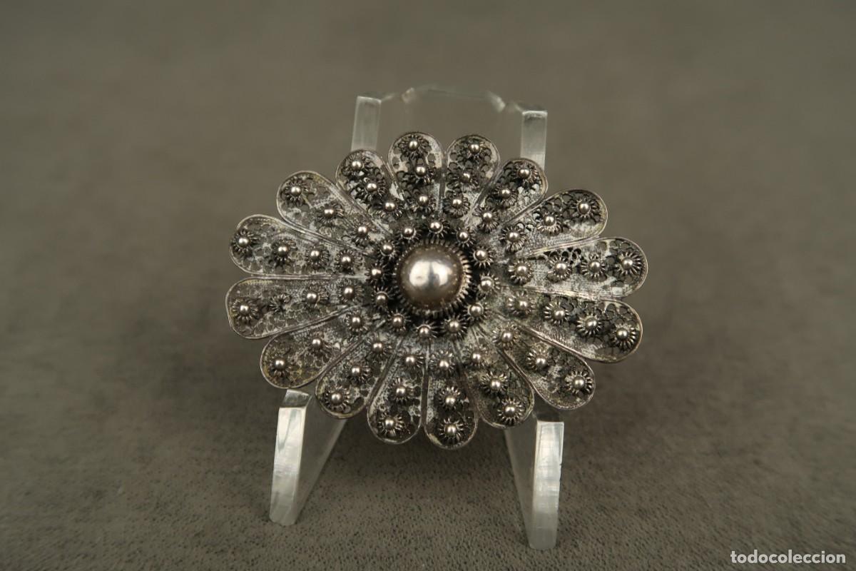 Joyeria: Antiguo Broche de Plata Filigrana - Foto 1