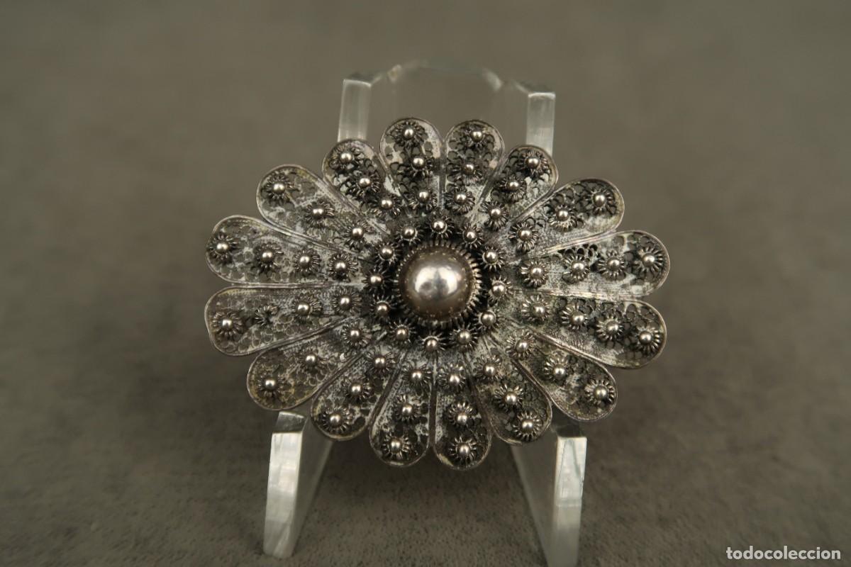 Joyeria: Antiguo Broche de Plata Filigrana - Foto 2