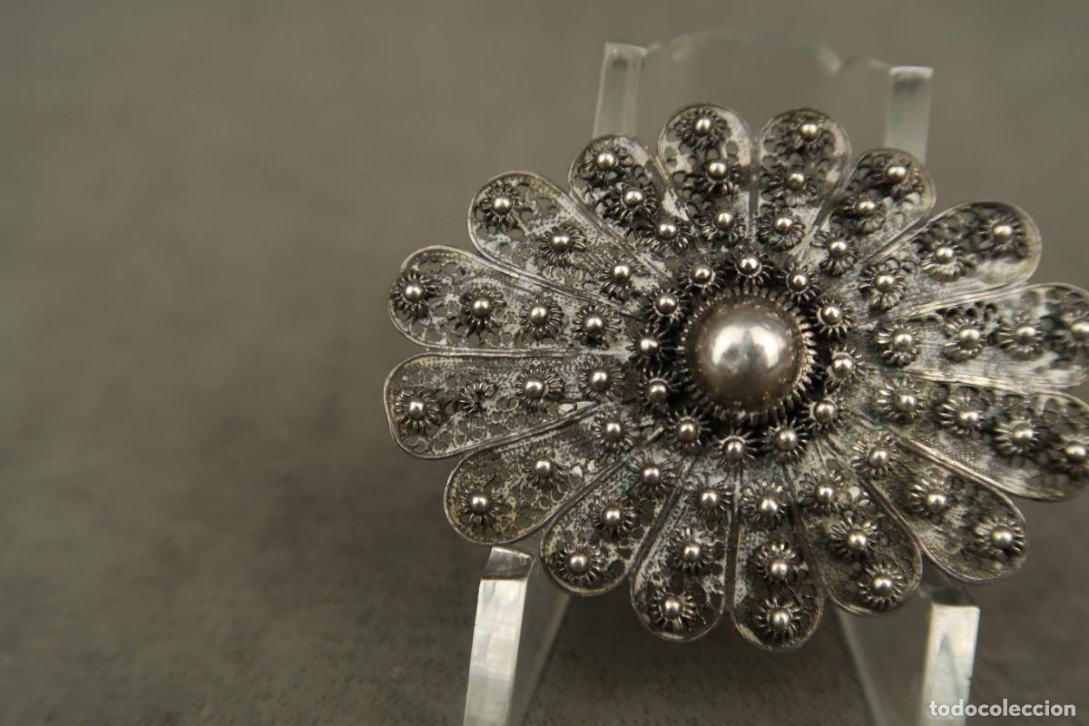 Joyeria: Antiguo Broche de Plata Filigrana - Foto 3