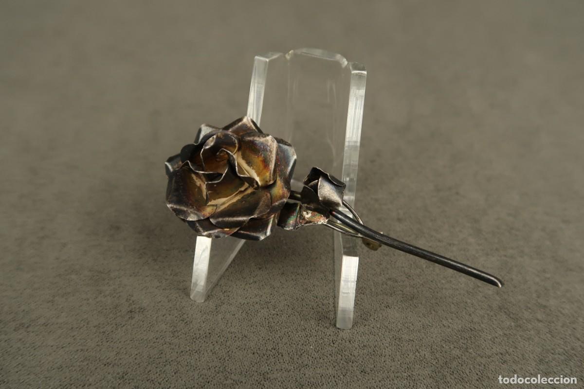 Joyeria: Antiguo Broche de Plata forma de Flor - Foto 1