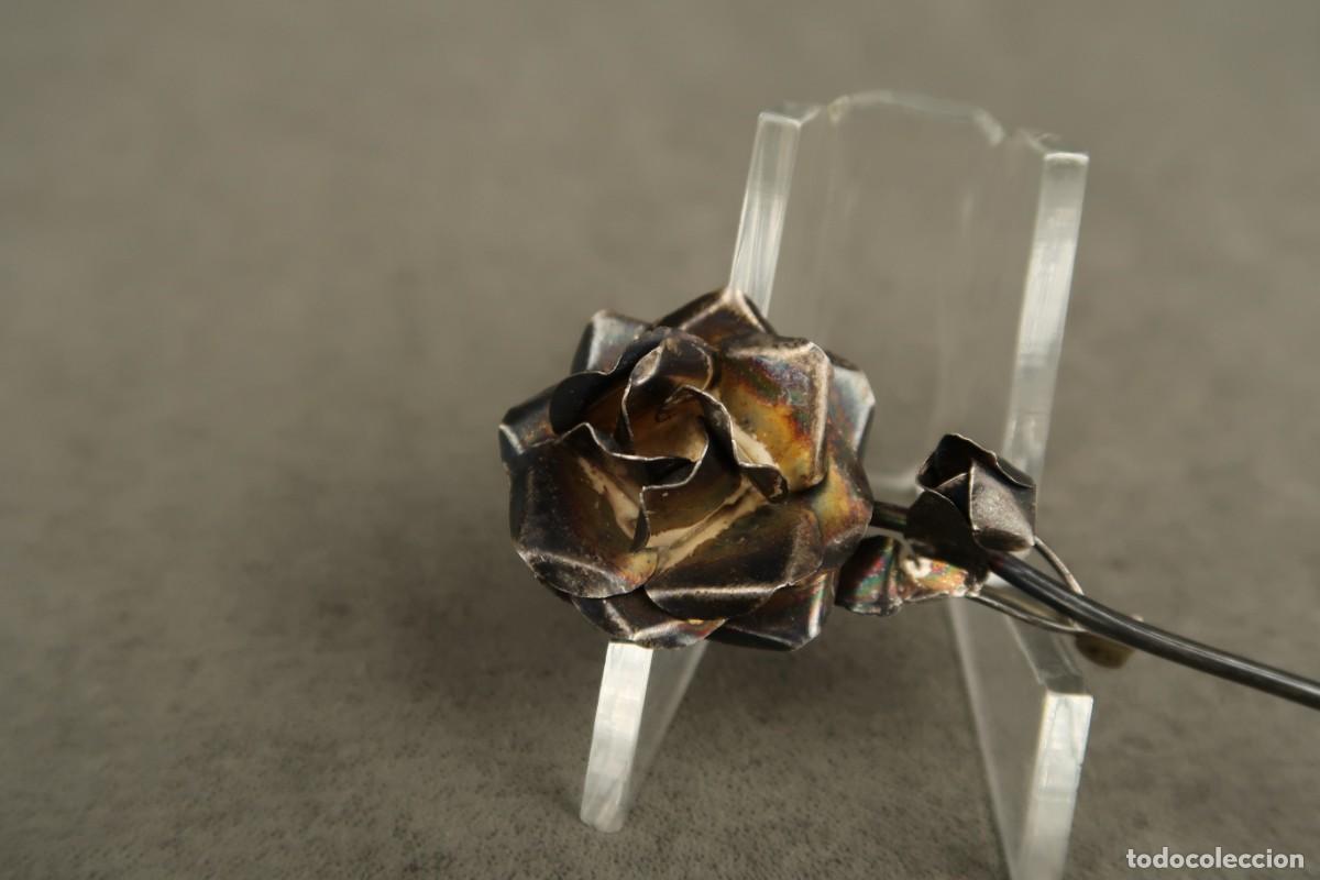 Joyeria: Antiguo Broche de Plata forma de Flor - Foto 2
