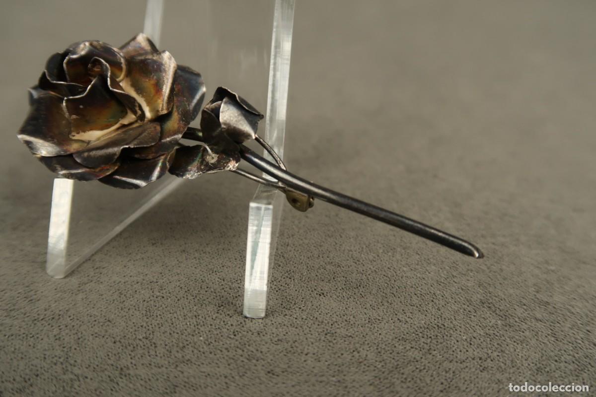 Joyeria: Antiguo Broche de Plata forma de Flor - Foto 4