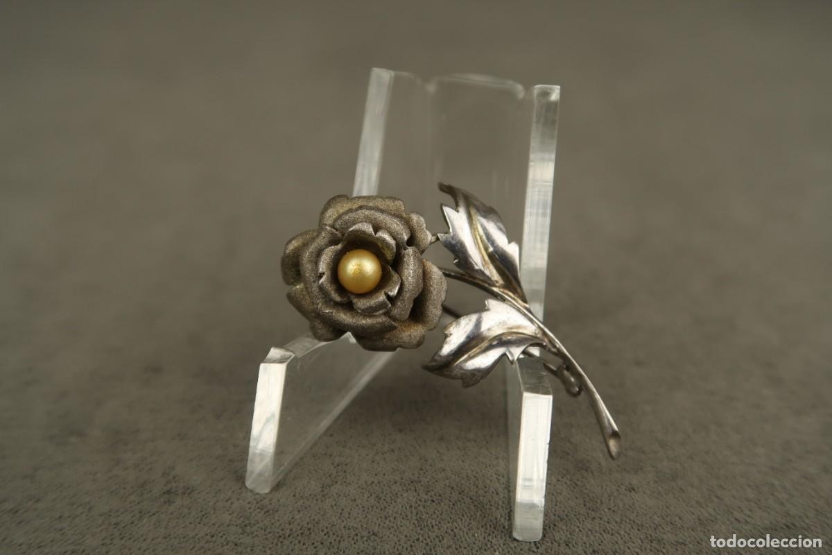 Joyeria: Antiguo Broche de Plata forma de Flor - Foto 1