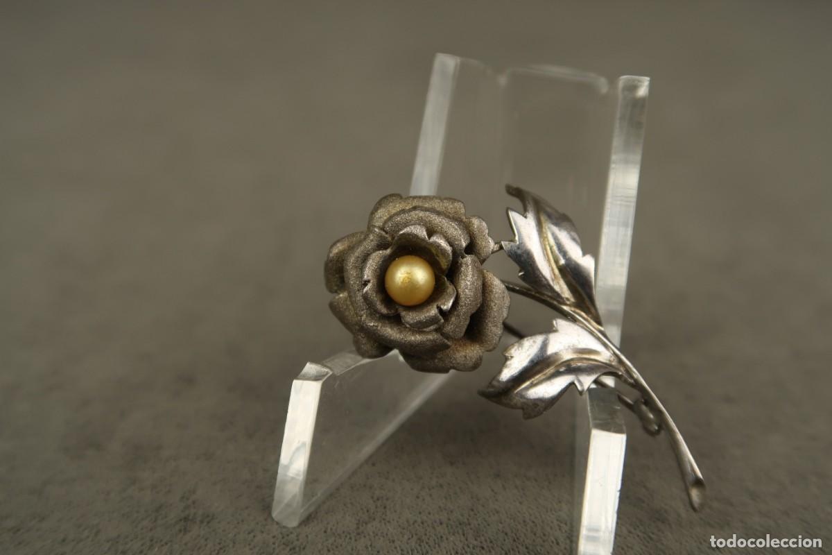 Joyeria: Antiguo Broche de Plata forma de Flor - Foto 2