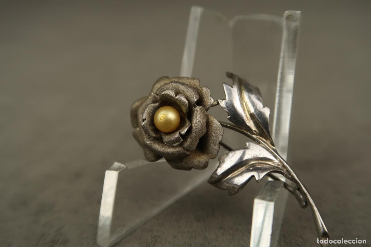 Joyeria: Antiguo Broche de Plata forma de Flor - Foto 4