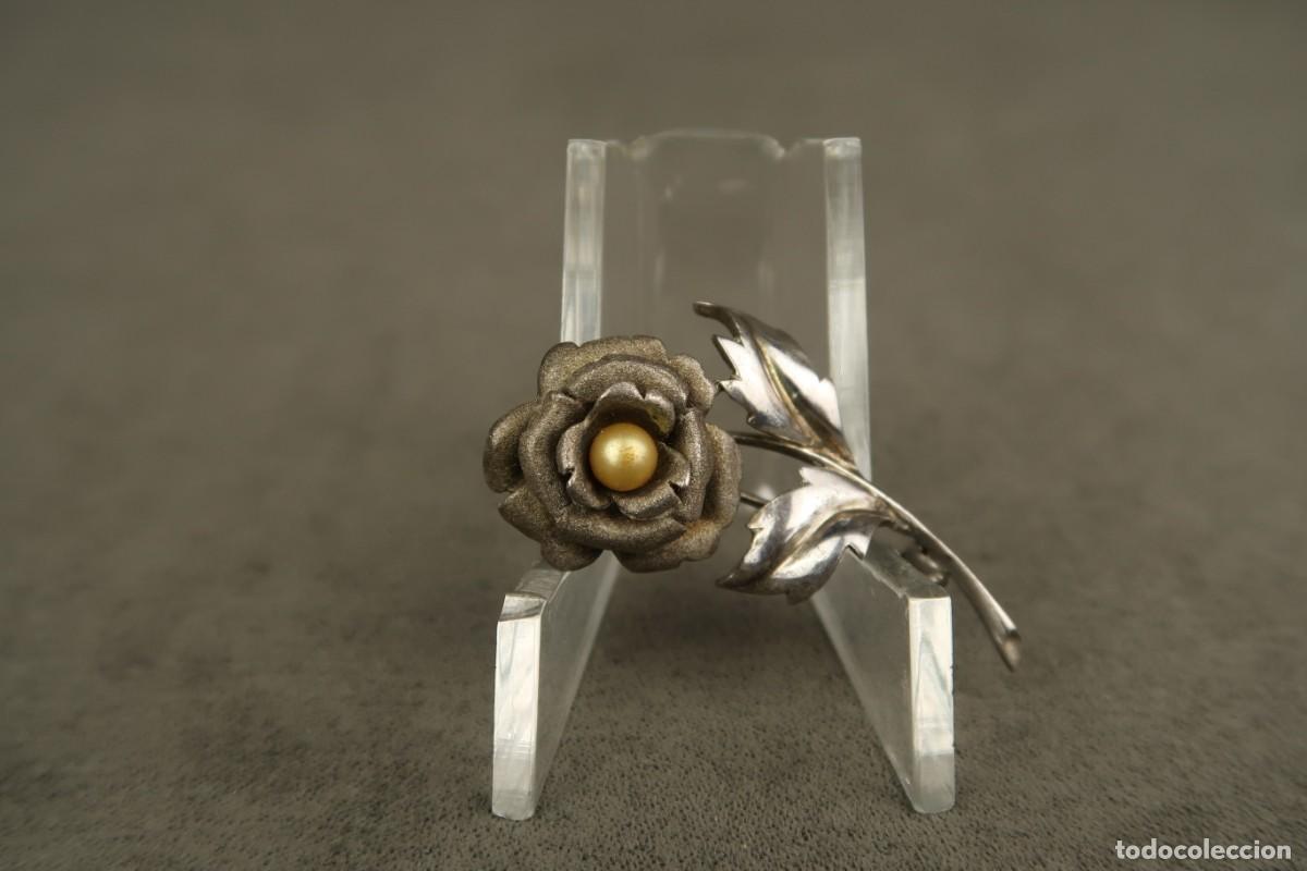 Joyeria: Antiguo Broche de Plata forma de Flor - Foto 5