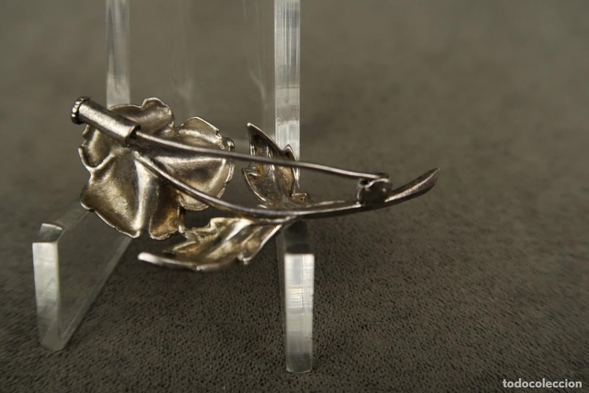 Joyeria: Antiguo Broche de Plata forma de Flor - Foto 8