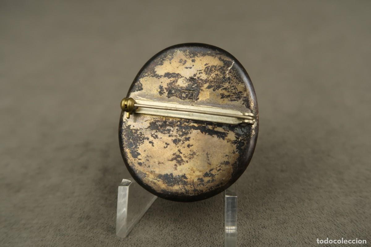 Joyeria: Antiguo Broche de Plata Pintado a Mano - Foto 5