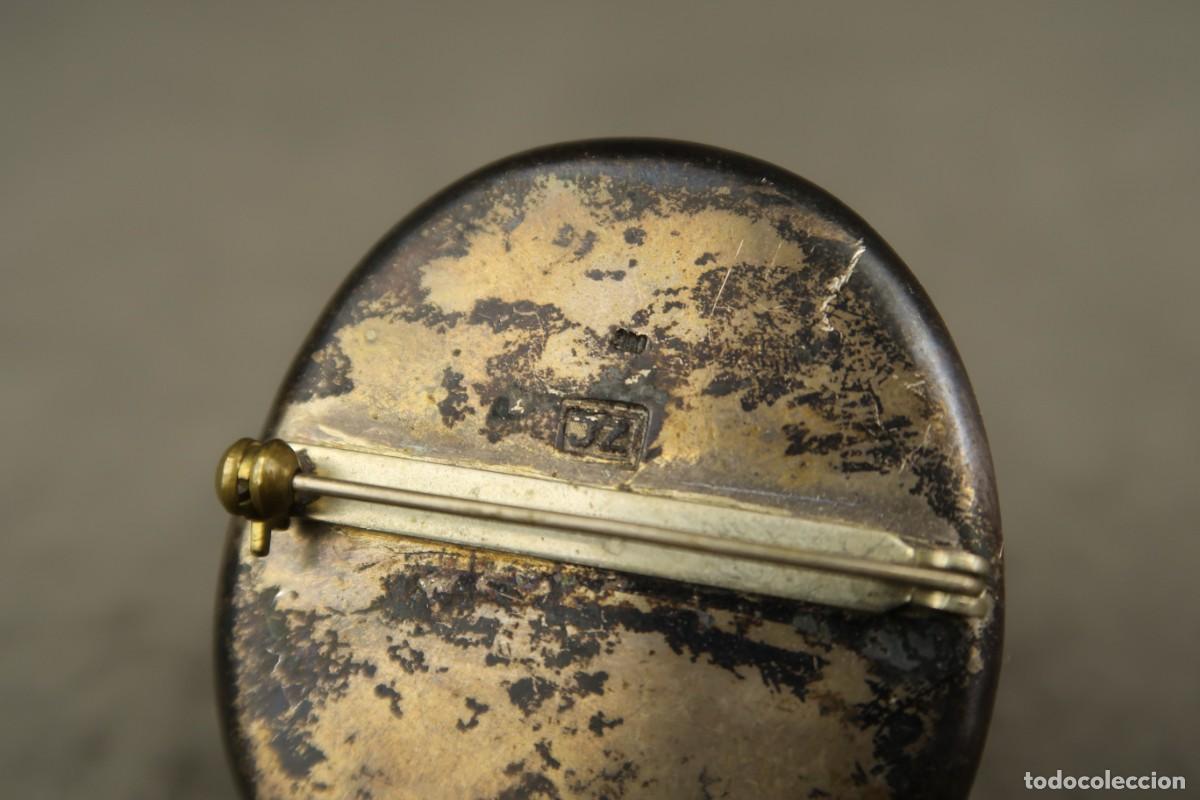 Joyeria: Antiguo Broche de Plata Pintado a Mano - Foto 6