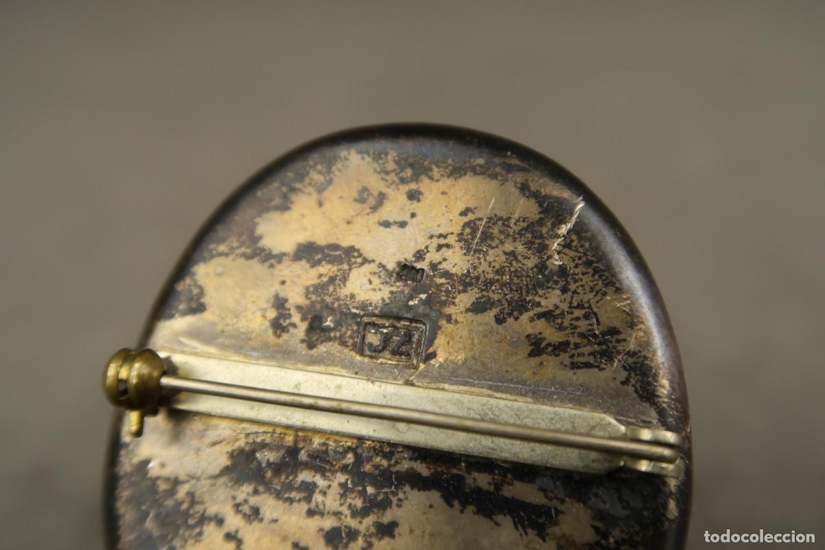 Joyeria: Antiguo Broche de Plata Pintado a Mano - Foto 7
