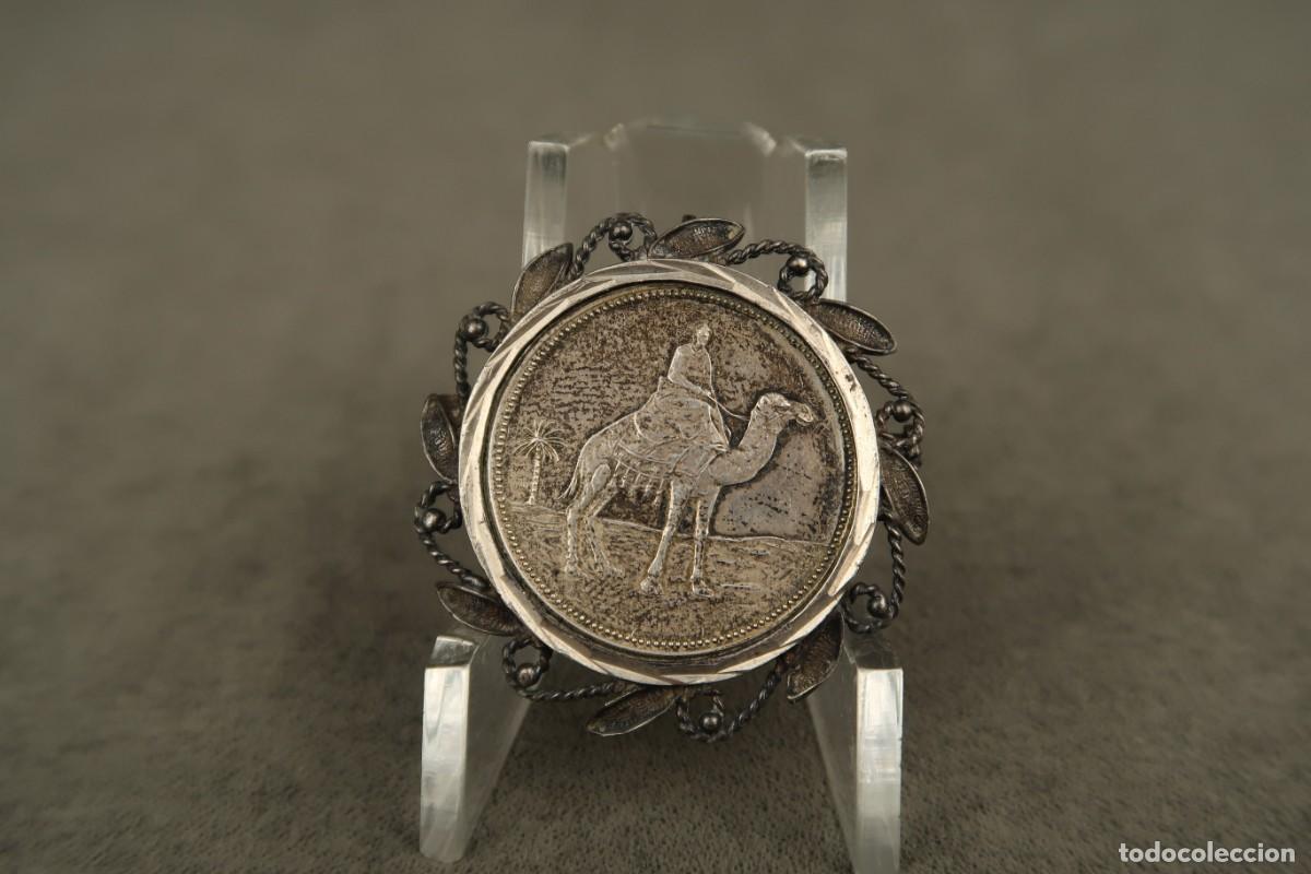 Joyeria: Antiguo Broche de Plata con moneda &Aacute;rabe - Foto 1