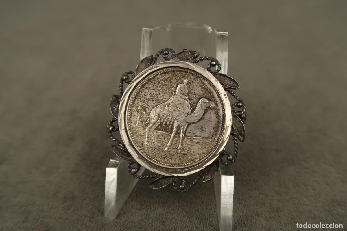 Joyeria: Antiguo Broche de Plata con moneda &Aacute;rabe - Foto 2