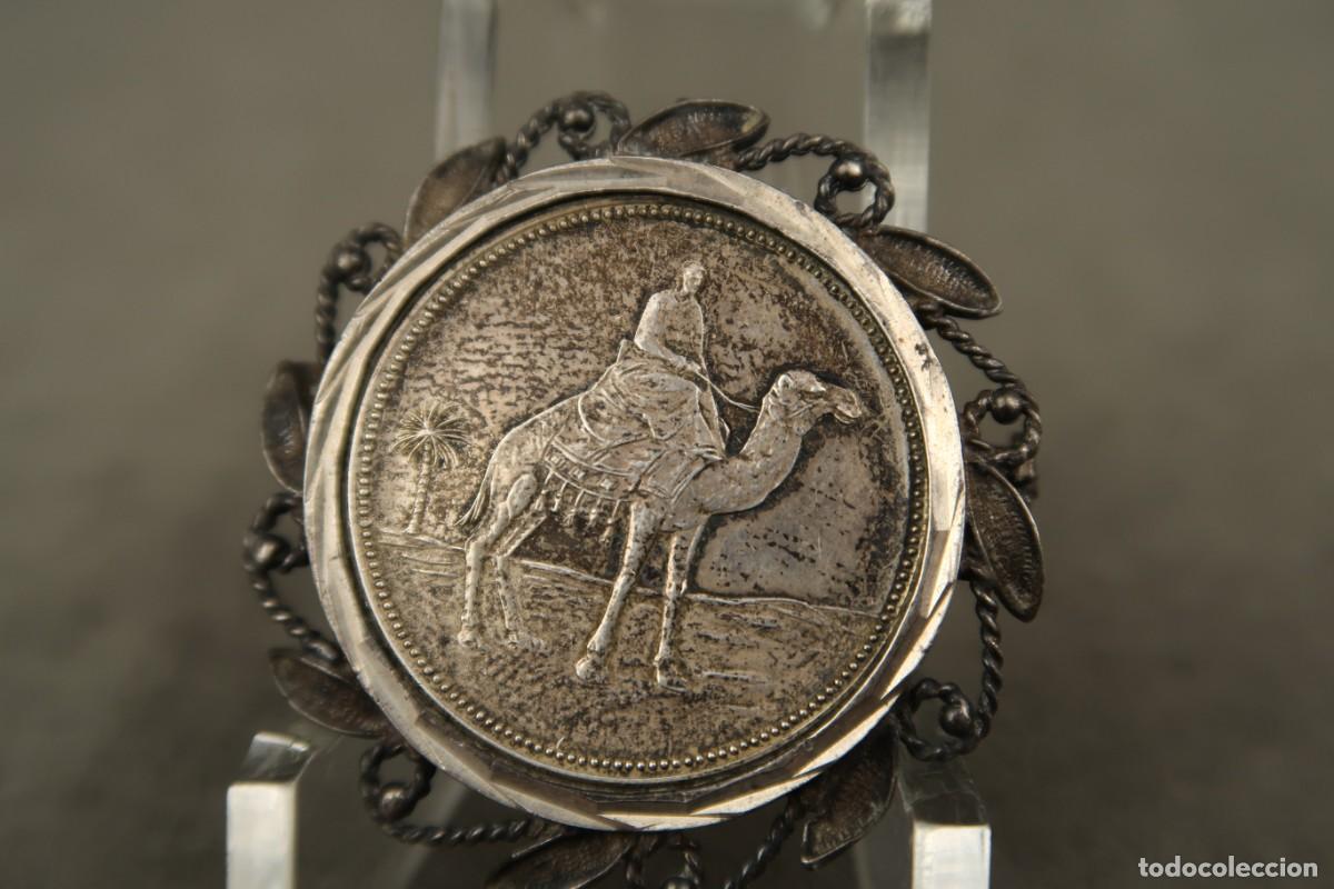 Joyeria: Antiguo Broche de Plata con moneda &Aacute;rabe - Foto 3