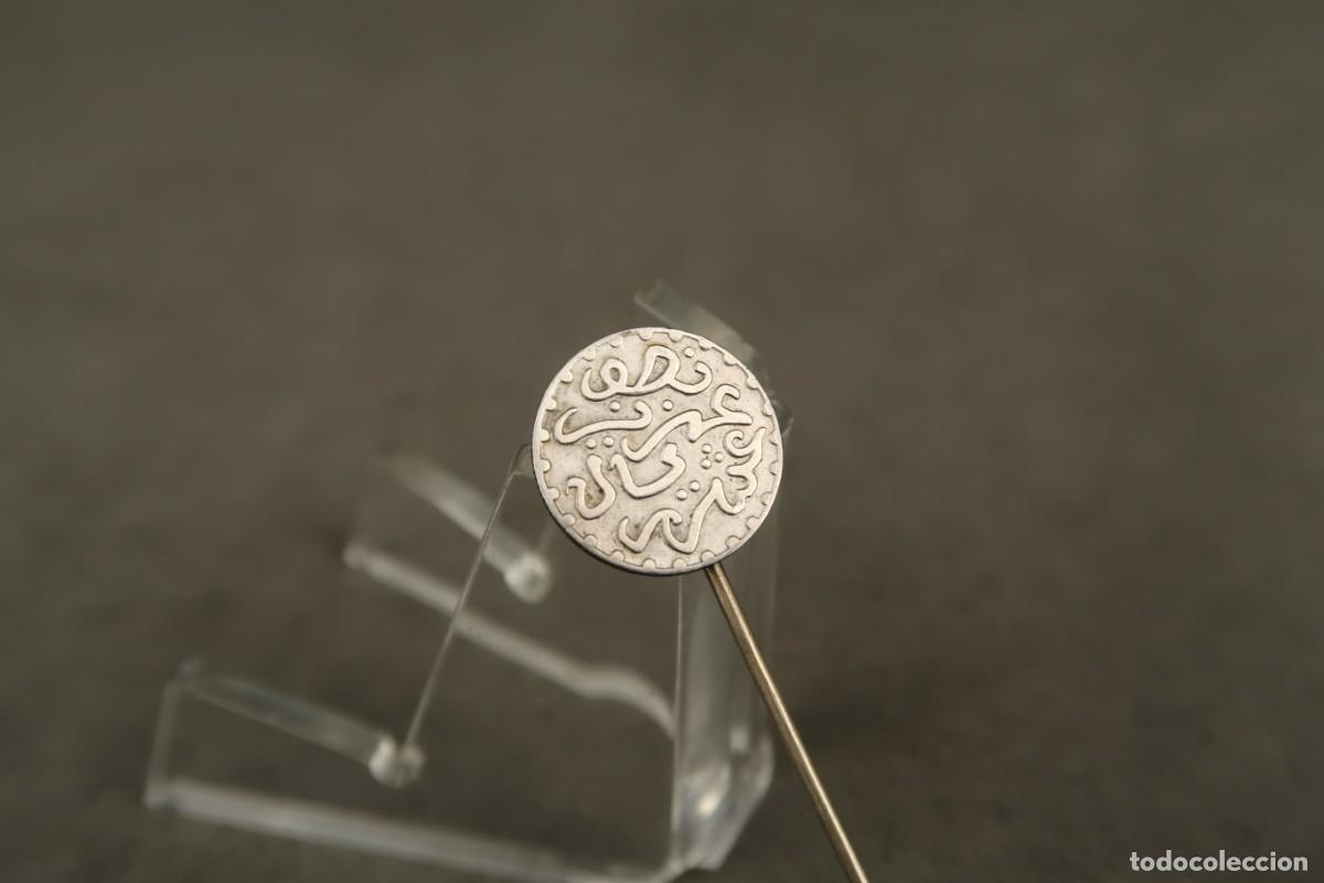 Joyeria: Antiguo Broche Alfiler de Plata con moneda &Aacute;rabe - Foto 1