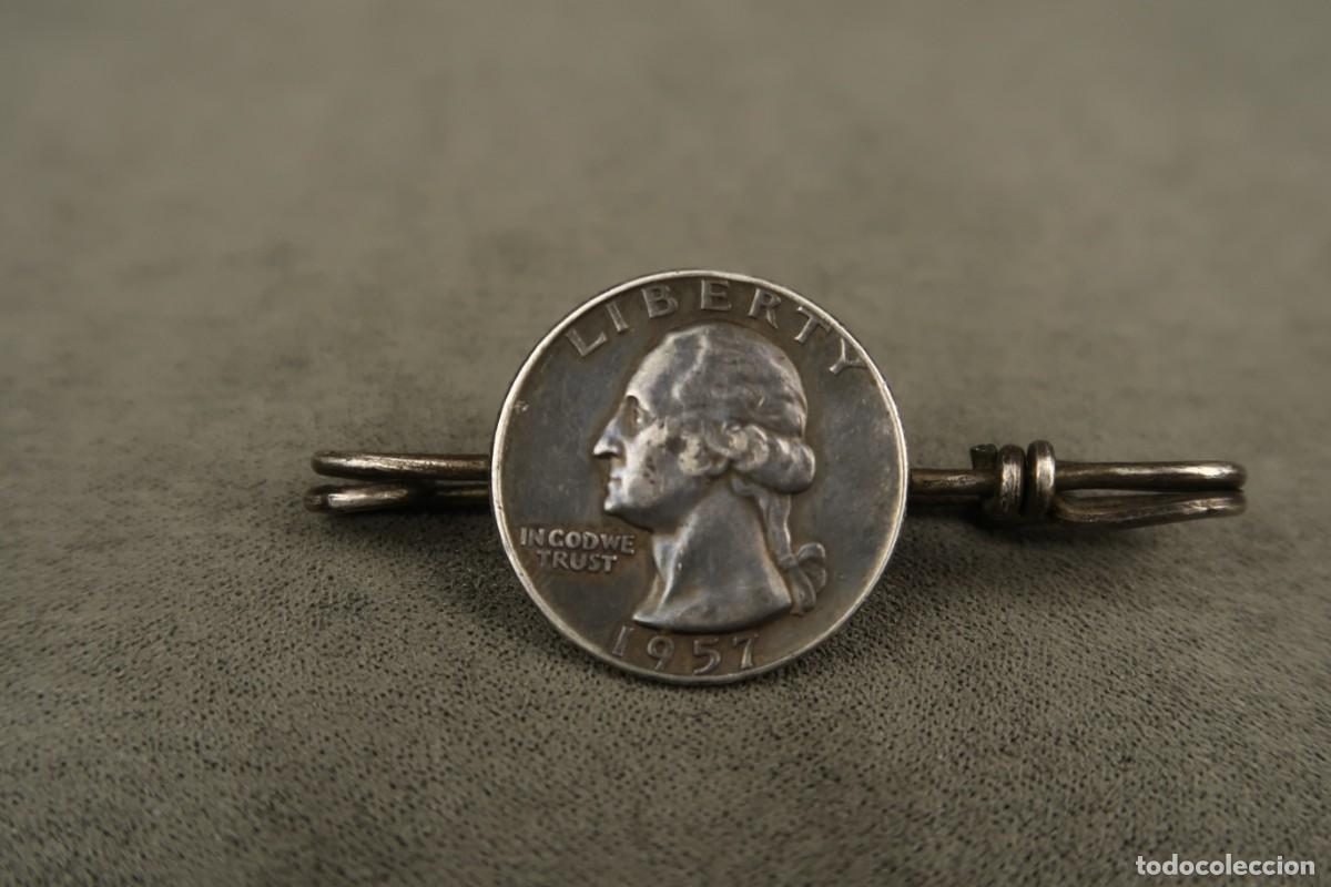 Joyeria: Antiguo Broche de Plata con moneda - Foto 2